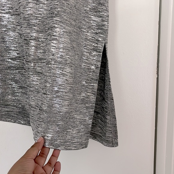 Petite Metallic Asymmetrical Top - Perfect for Holidays! - Picture 3 of 3